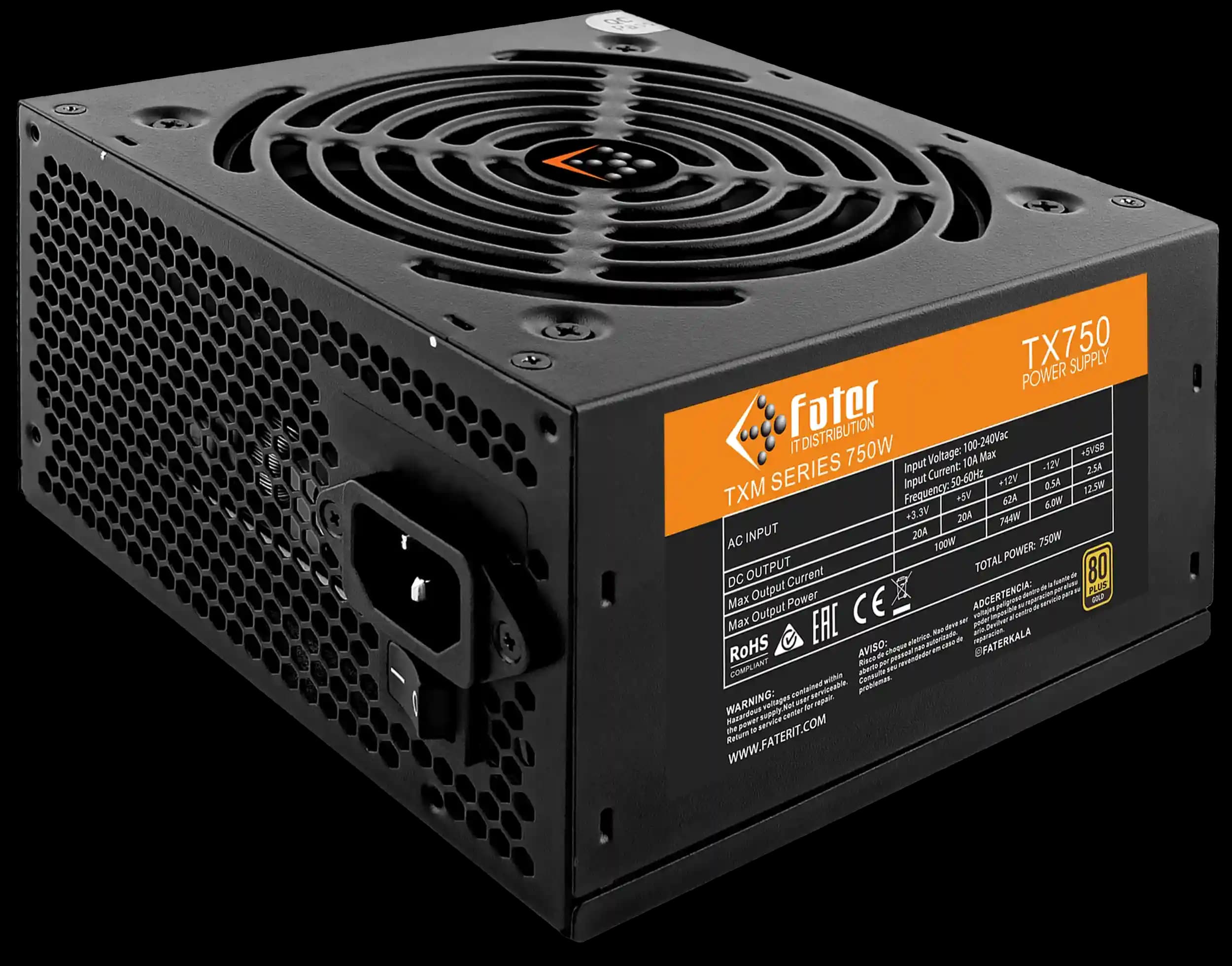 پاور کامپیوتر 750 وات فاطر مدل Fater TX750 80+ GOLD — تصویر ۵