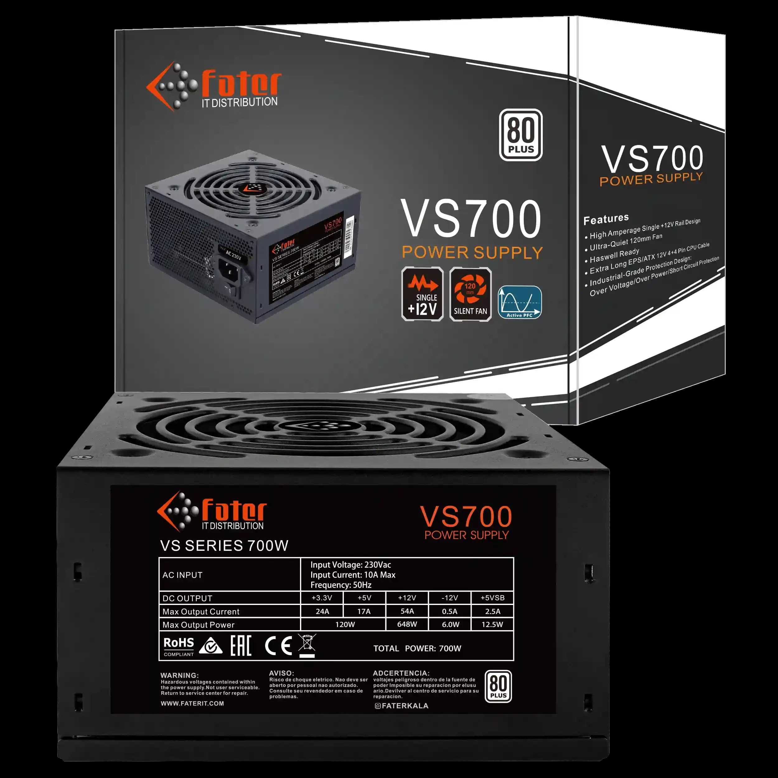 پاور کامپیوتر 700 وات فاطر مدل Fater VS700 80Plus — تصویر ۷