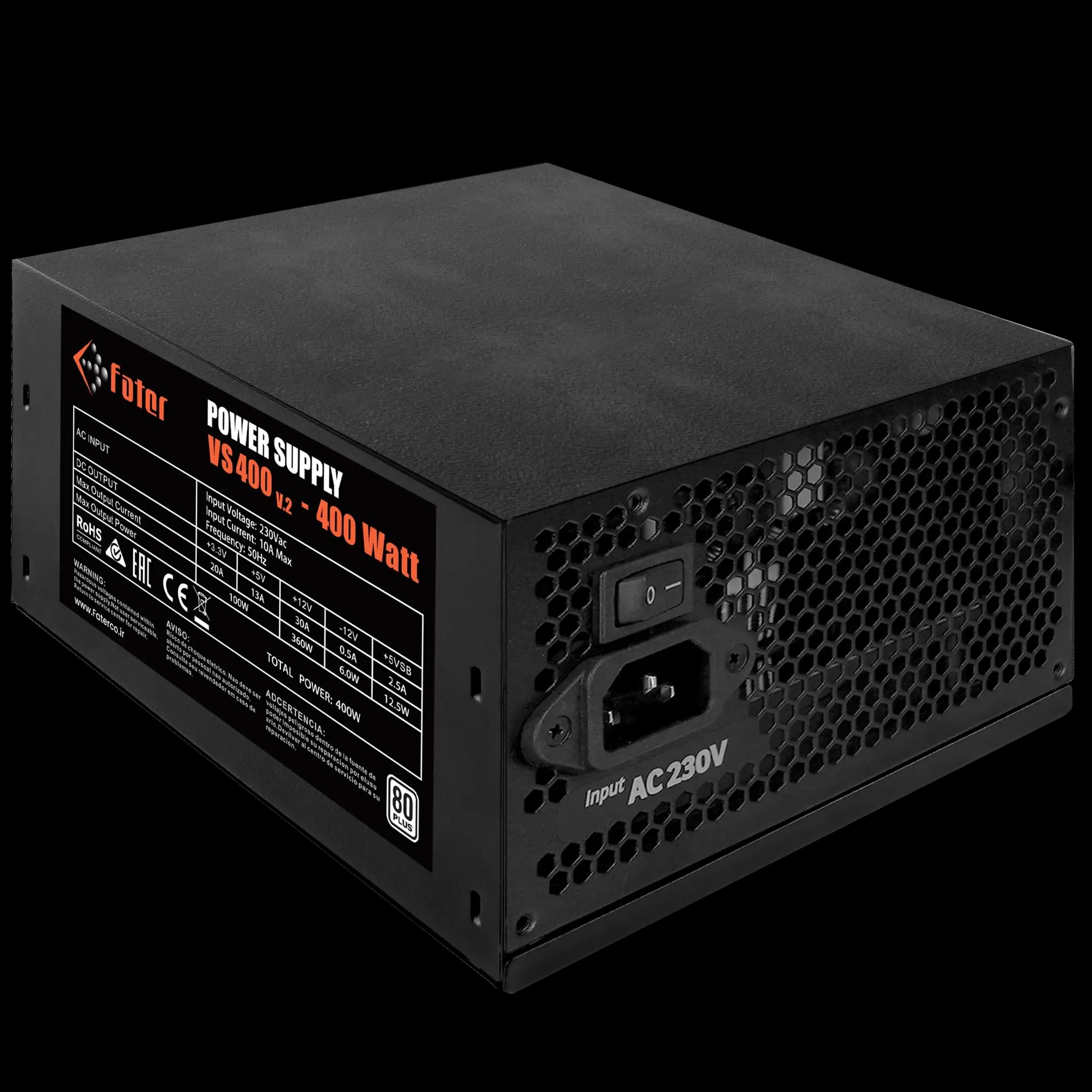 پاور کامپیوتر 400 وات فاطر مدل Fater VS400 V2 80Plus