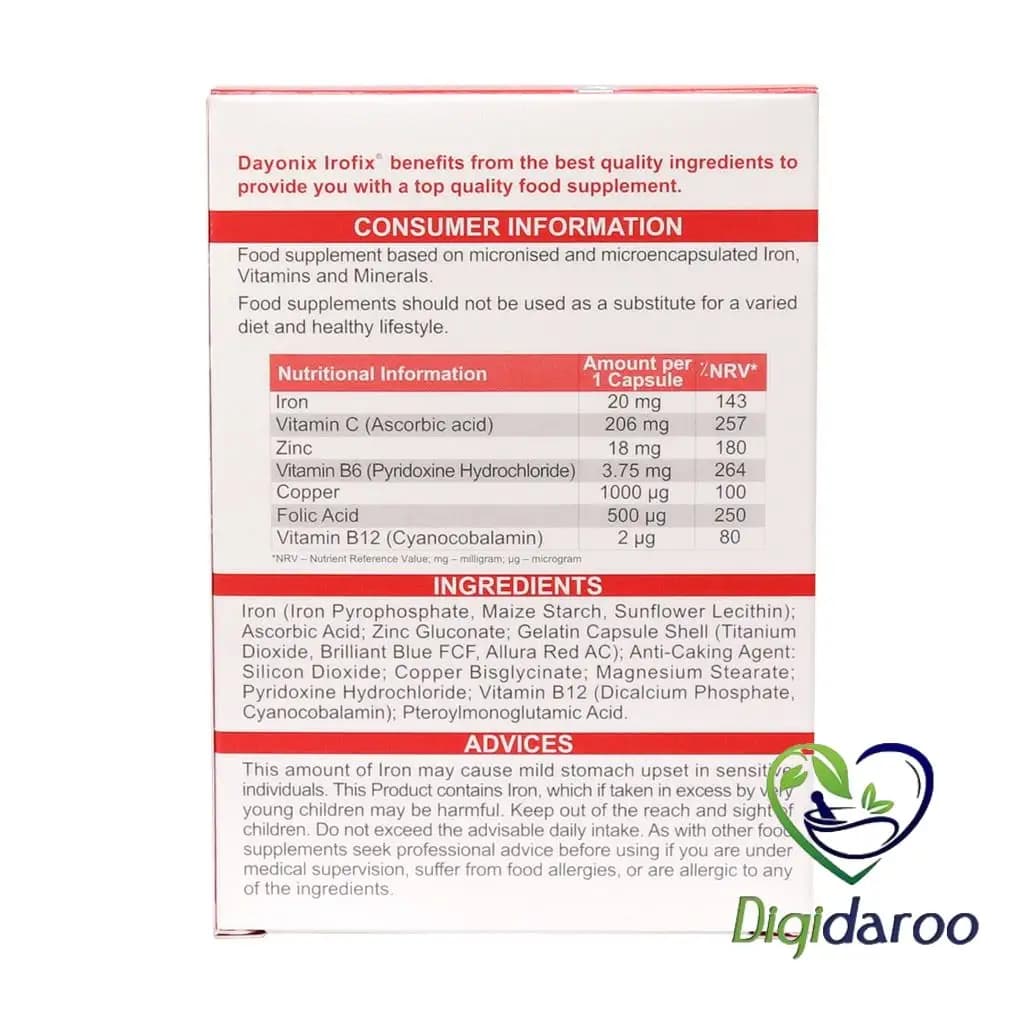 کپسول آیروفیکس دایونیکس فارما 30 عددی — تصویر ۱۰