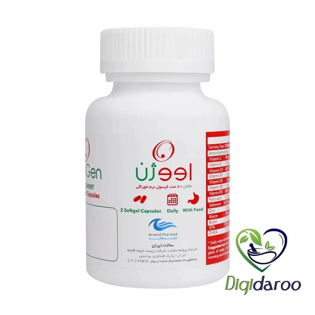 کپسول نرم اووژن (Ovugen) اروند فارمد 60 عددی — تصویر ۳
