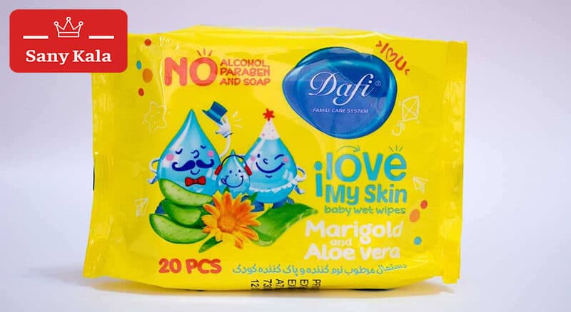 دستمال مرطوب کودک دافی مدل Sensitive (بسته 20 عددی)