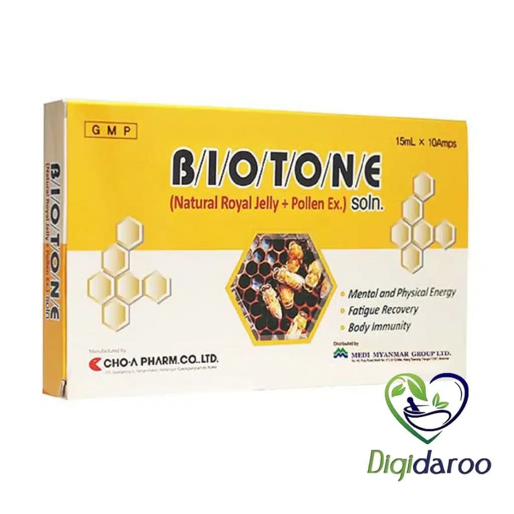 ویال خوراکی بایوتن (Biotone) چوا فارم حاوی رویال ژلی ۱۰ عددی — تصویر ۴
