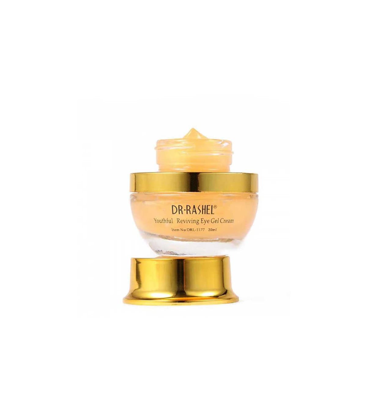 كرم ژل ضد چروک دور چشم دکتر راشل مدل 24K Gold and Collagen حجم 20 میلی لیتر