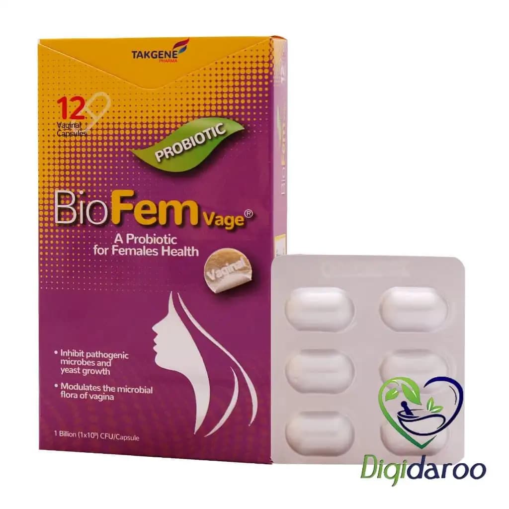 کپسول واژینال بایو فم واژ (Bio Fem Vage) تک ژن فارما 12 عددی — تصویر ۶