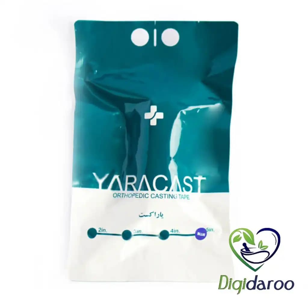 باند گچ ارتوپدی فایبر گلاس 3 اینچ یاراکست (آبی رنگ)