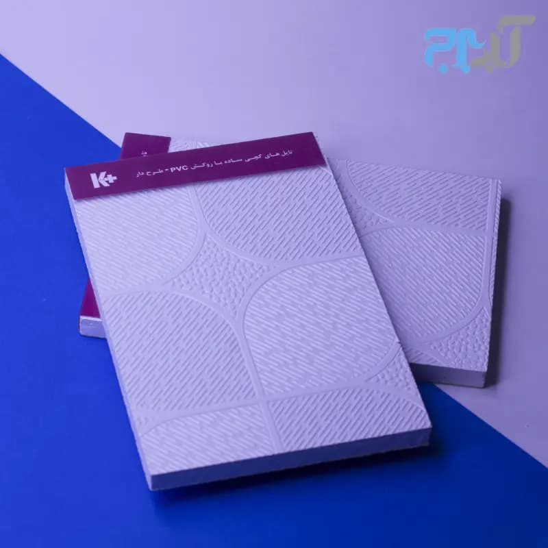 تایل گچی طرح دار یاقوت کد 238 روکش PVC(بسته شامل3.6مترمربع)