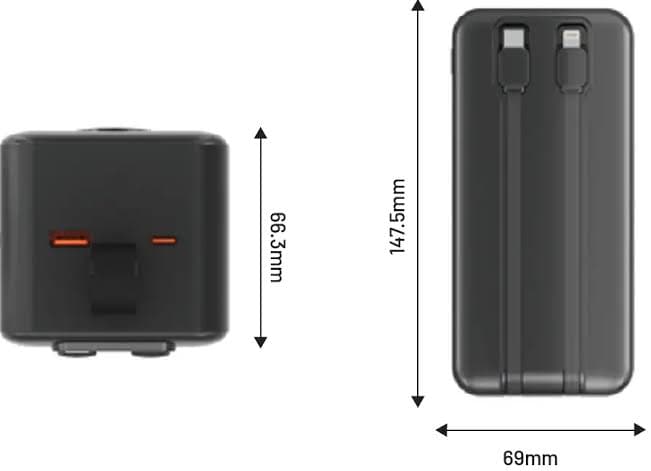 پاوربانک 22.5W پرودو 50000MAH مدل INTEGRATED CABLES — تصویر ۸
