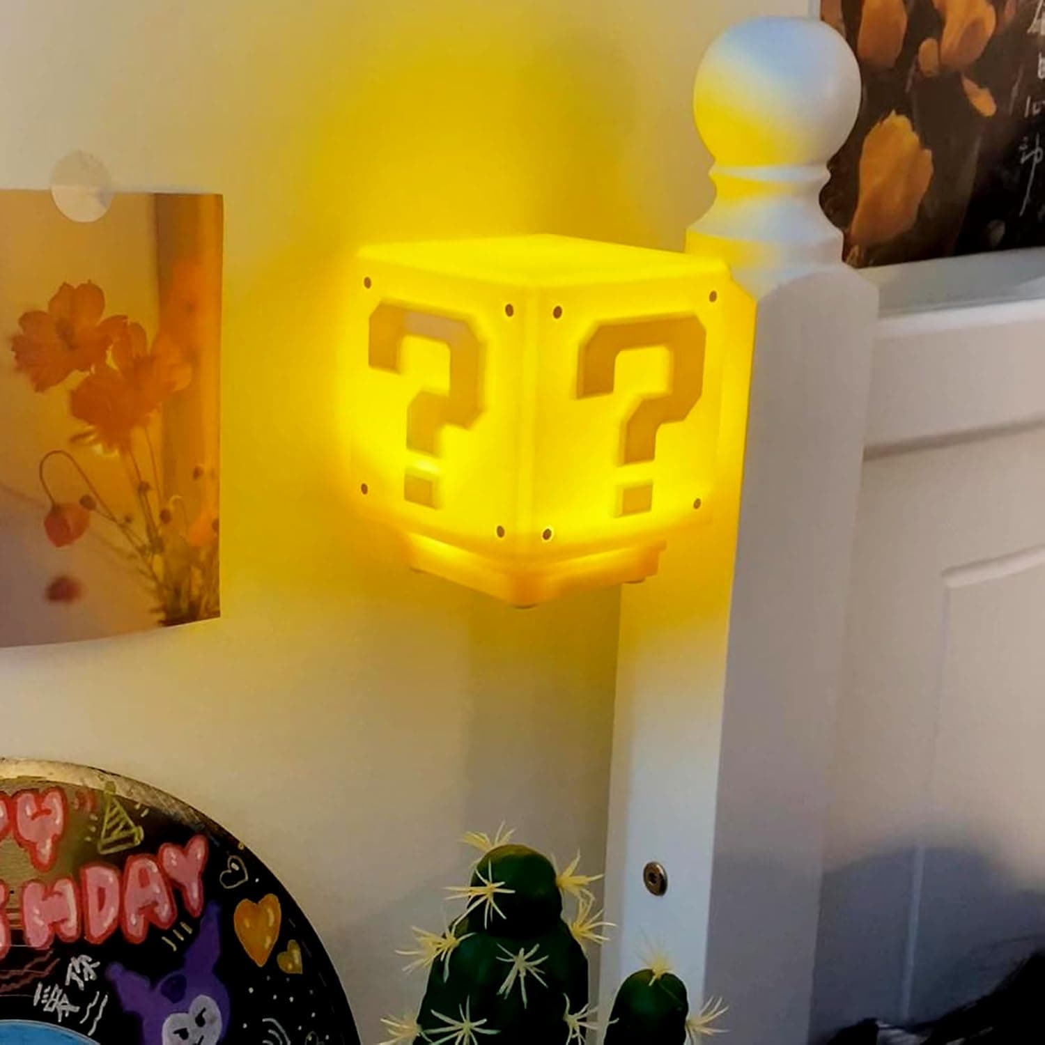 چراغ خواب رومیزی طرح سوپر ماریو مدل MINI QUSETION LIGHT — تصویر ۶