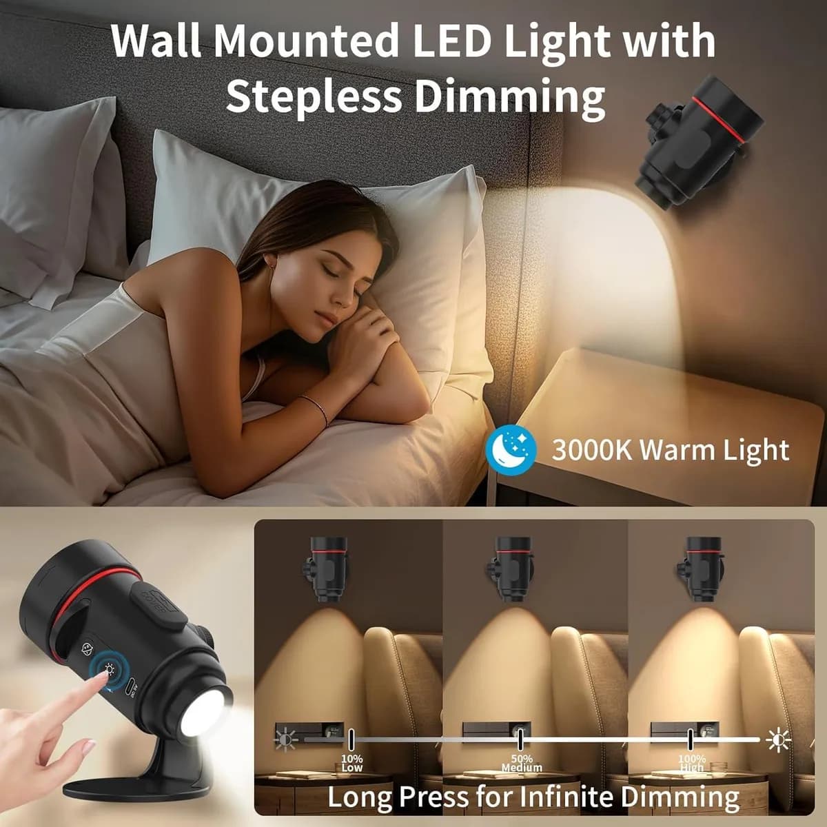 پروژکتور کهکشانی و چراغ خواب VANSMAGO مدل DWMD-02 — تصویر ۵