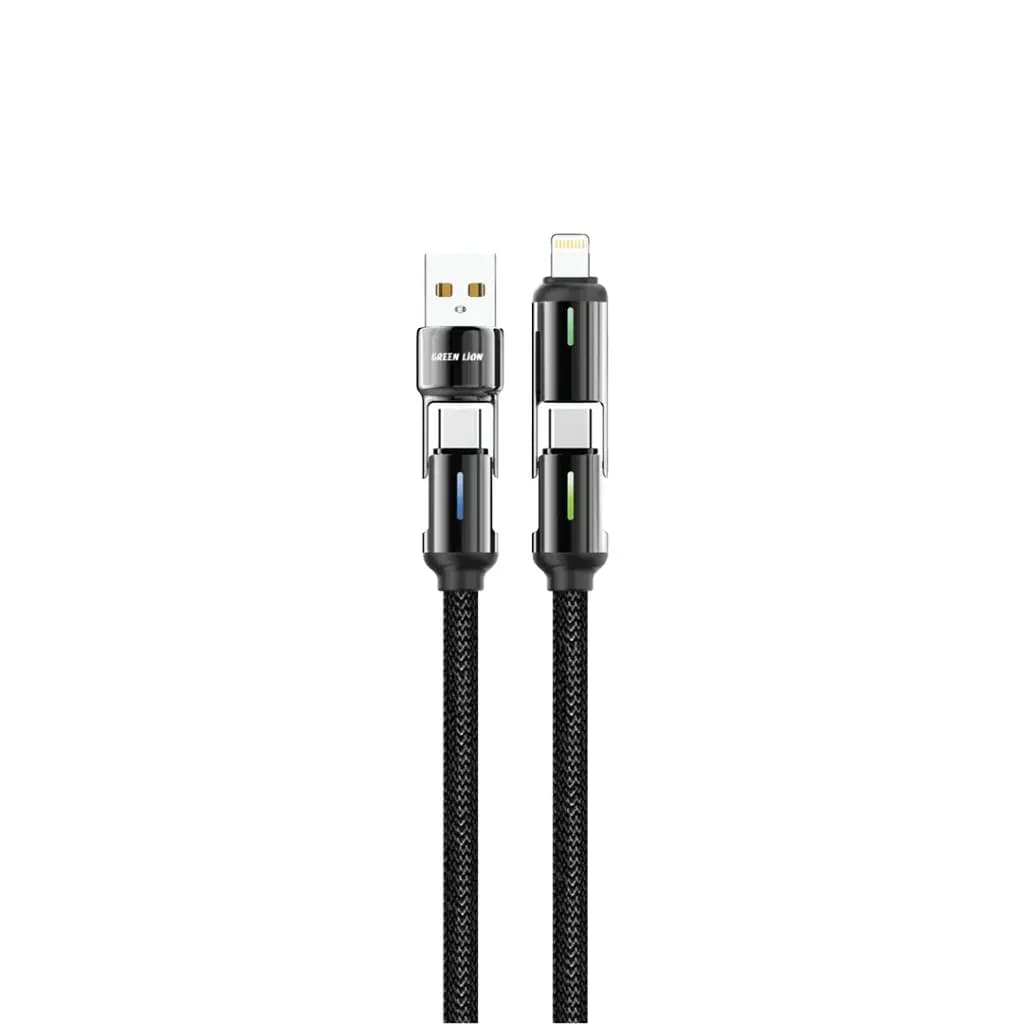 کابل شارژ 60وات چند کاره گرین لاین مدل LED BRAIDED