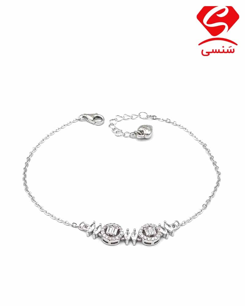 دستبند ظریف نقره کد015