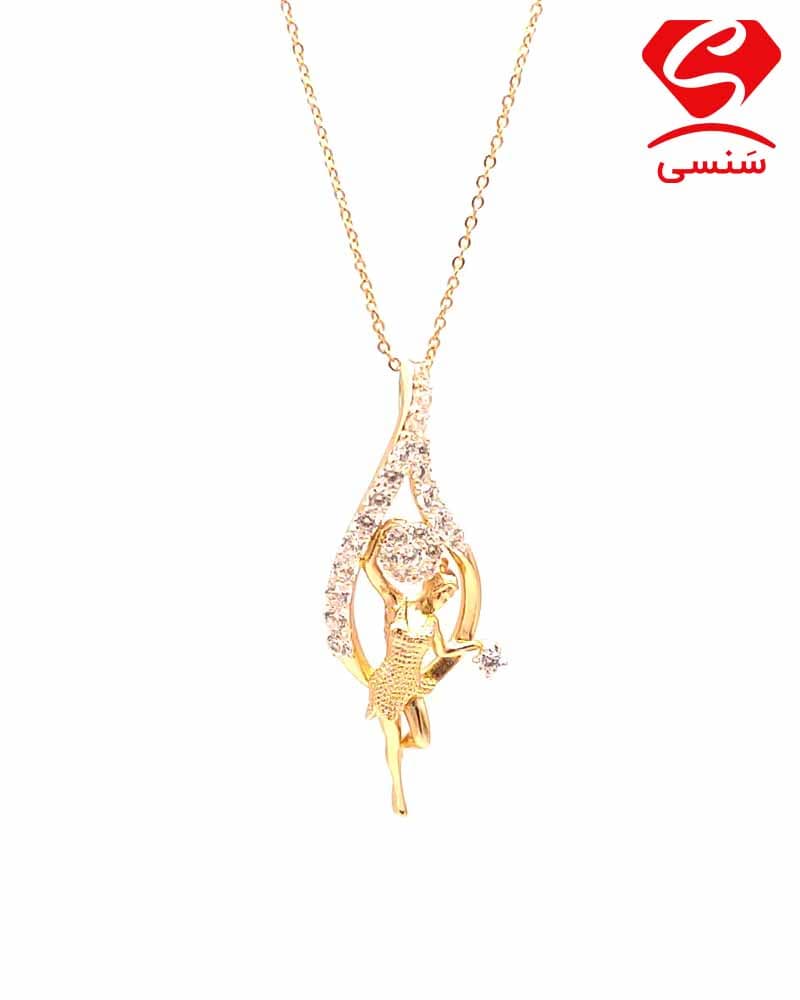 گردنبند ژوپینگ طلایی مدل بالرین