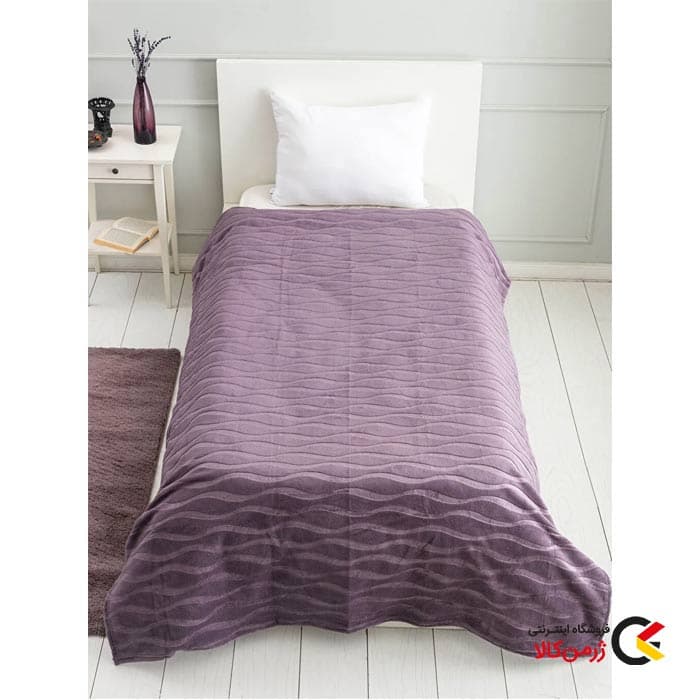 پتو ترک یک نفره برند ال سی هوم 150×220 با رنگ بنفش
