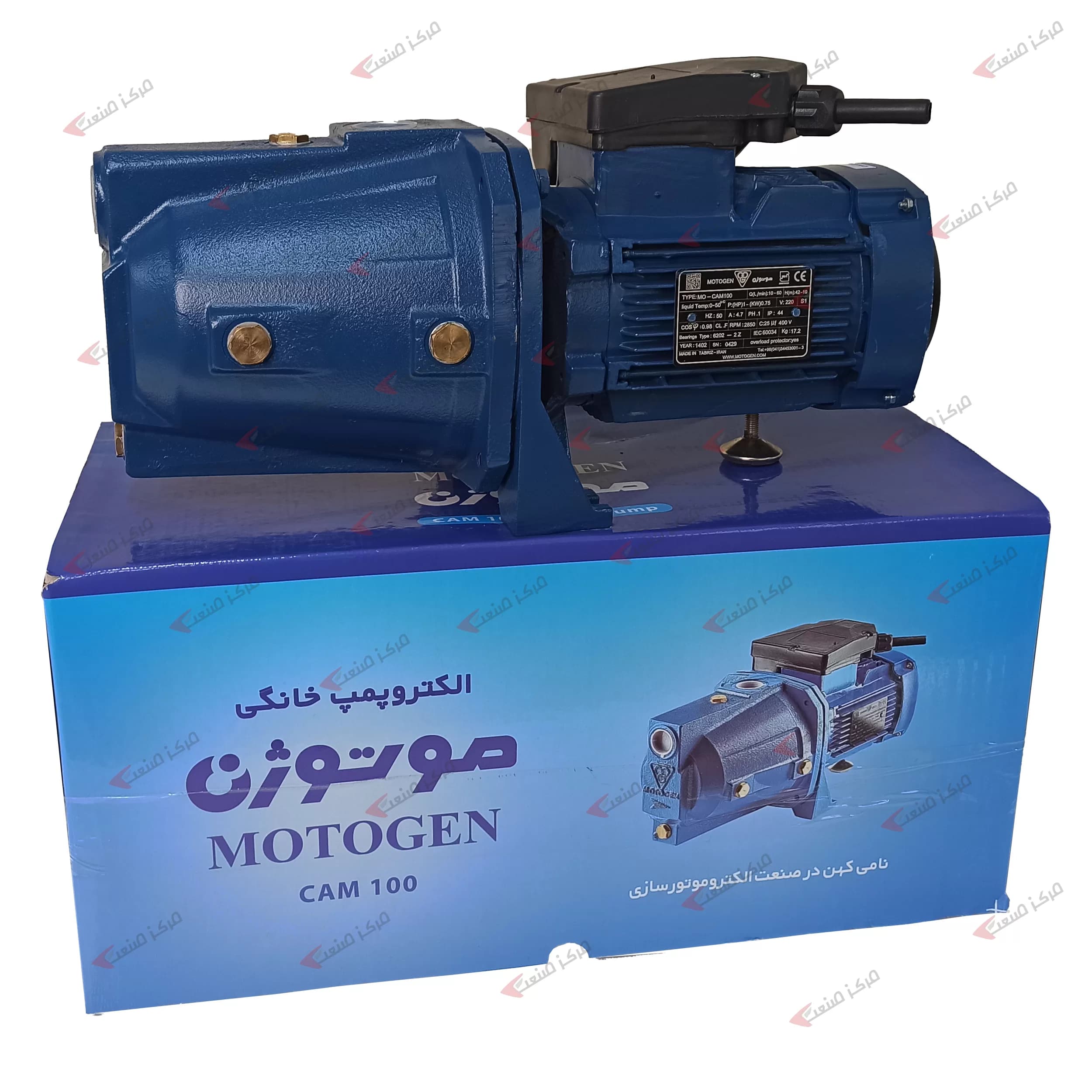 پمپ آب جتی یک اسب موتوژن MOTOGEN CAM100 — تصویر ۵