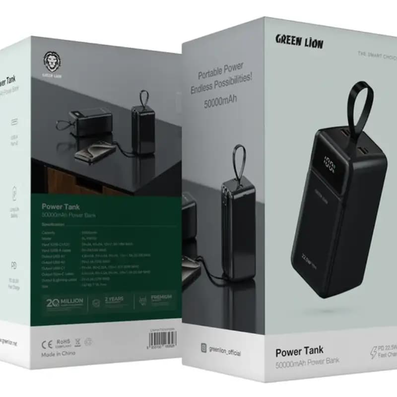 پاوربانک 50000 گرین لاین 50000mAh GNPWT50KPB — تصویر ۱۱