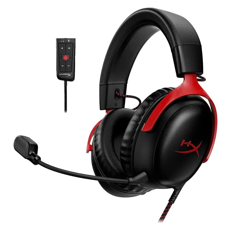 هدست گیمینگ هایپرایکس Cloud III Black & Red — تصویر ۲