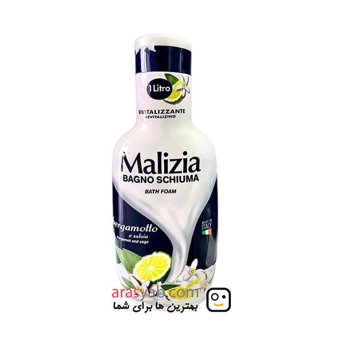 شامپو بدن Malizia مدل bergamot and sage (لیمو) حجم 1000 میلی لیتر مالیزیا — تصویر ۳