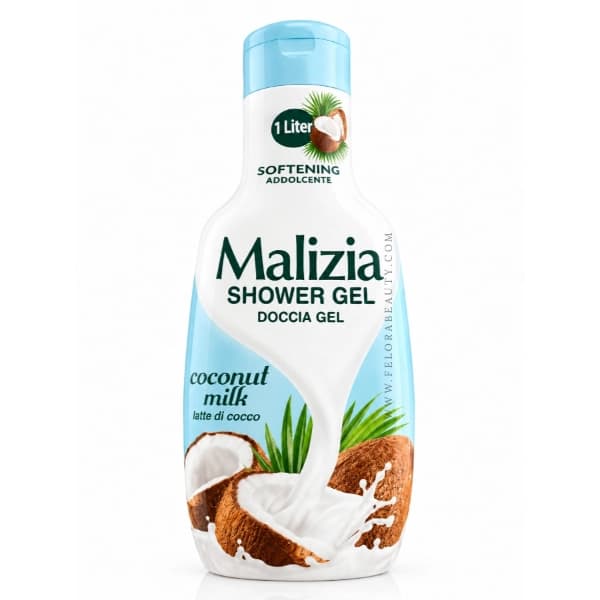 شامپو بدن مالیزیا با عصاره شیر نارگیل | Malizia Shower Gel Coconut Milk — تصویر ۴
