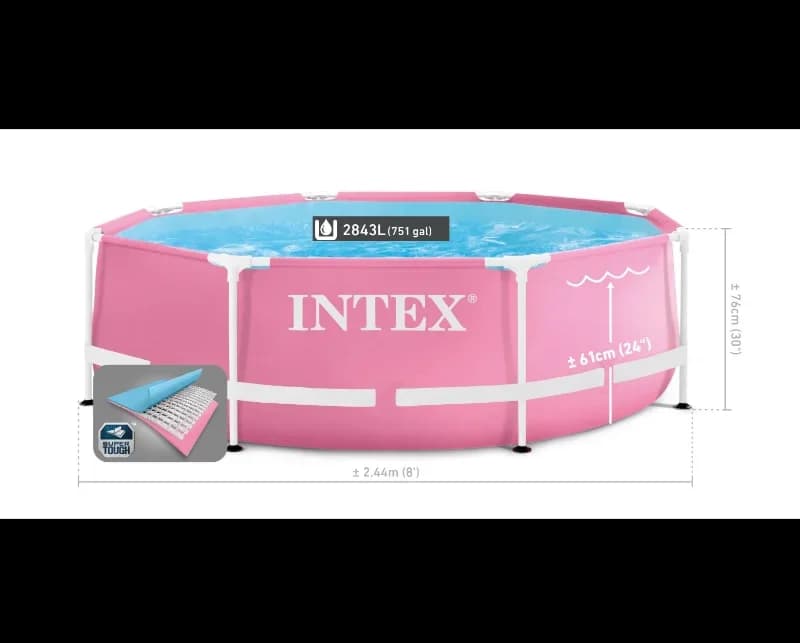 استخر پیش ساخته باربی با پمپ تصفیه آب اینتکس 28292 Intex — تصویر ۹