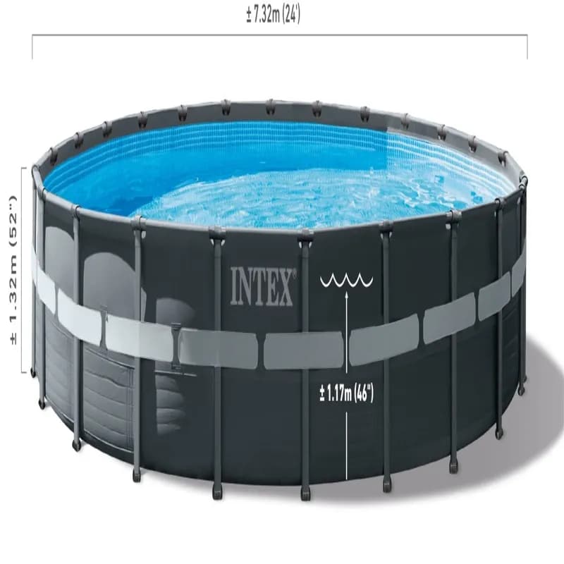 استخر پیش ساخته فریمی دایره 732*132 اینتکس 26340 Intex — تصویر ۱۲