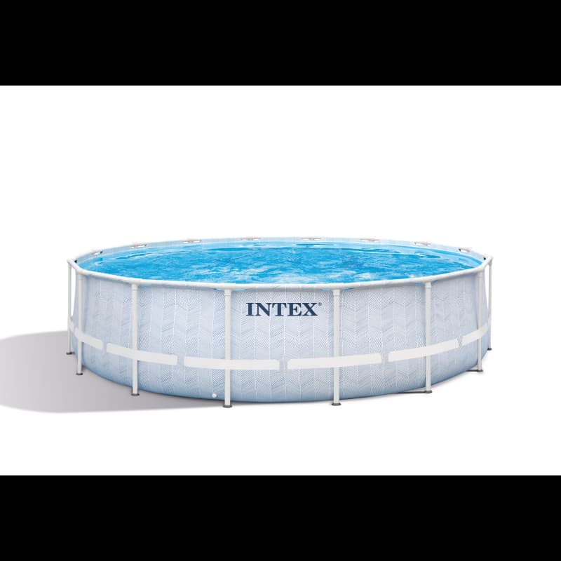 استخر پیش ساخته 488 x 122 cm Kit Piscine Prism Frame Chevron اینتکس 26746 Intex