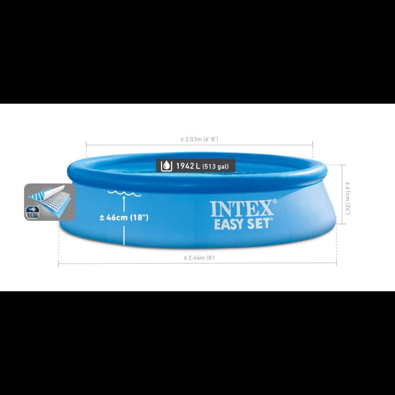 استخر پیش ساخته ایزی ست 244 با پمپ تصفیه اینتکس 28108 Intex — تصویر ۱۱