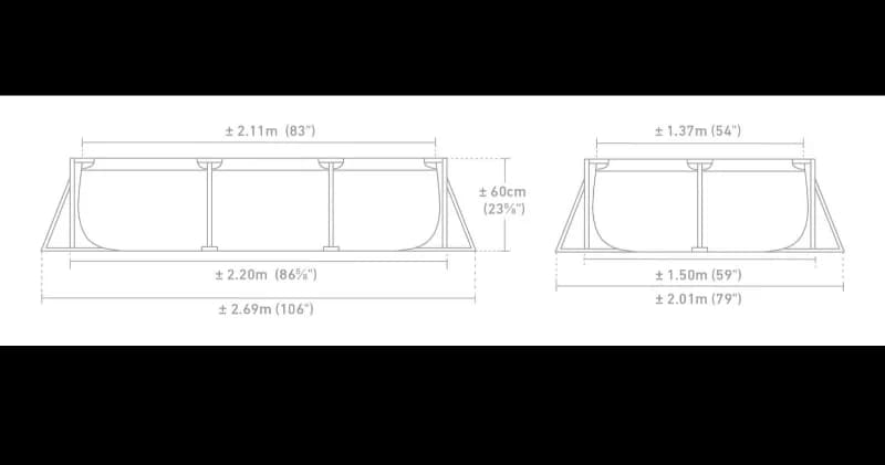 استخر پیش ساخته فریمی 150*220 صورتی اینتکس 28266NP Intex — تصویر ۵