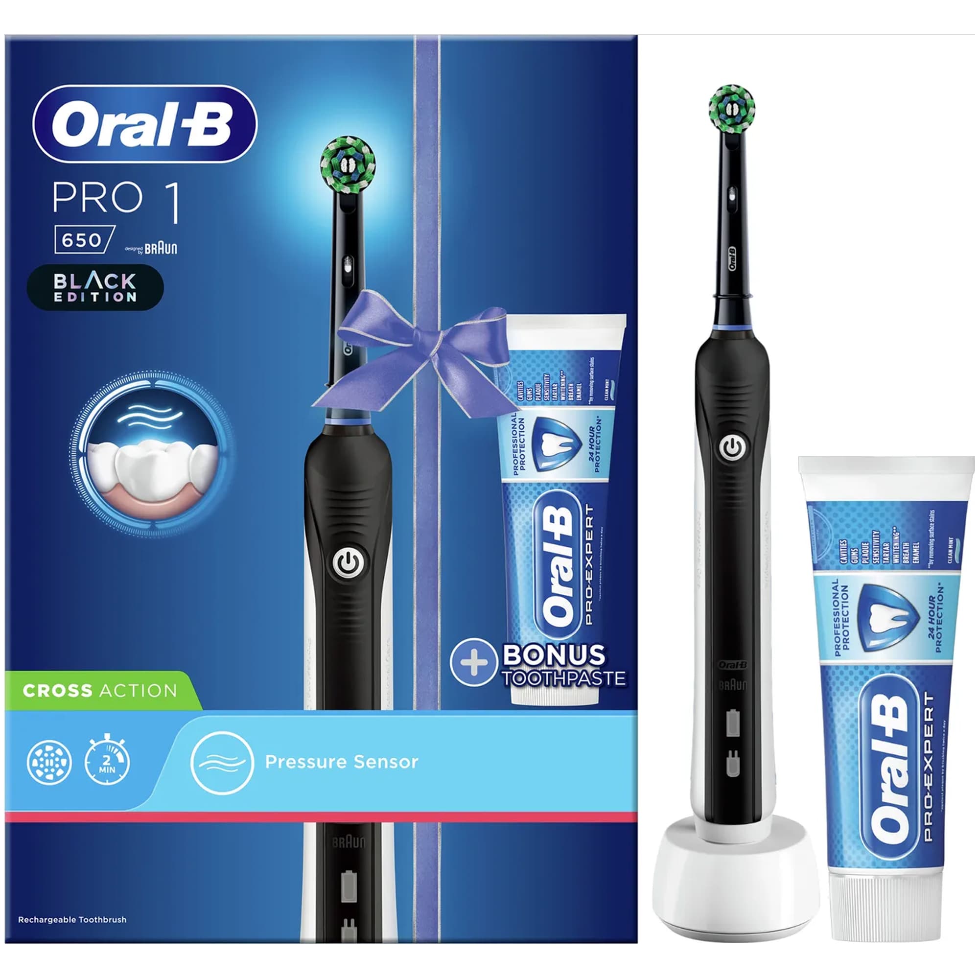 مسواک برقی اورال بی مدل Pro 650 Black edition