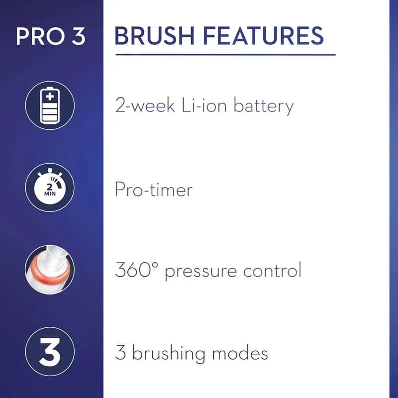 مسواک برقی اورال بی مدل Pro3 3000 — تصویر ۸