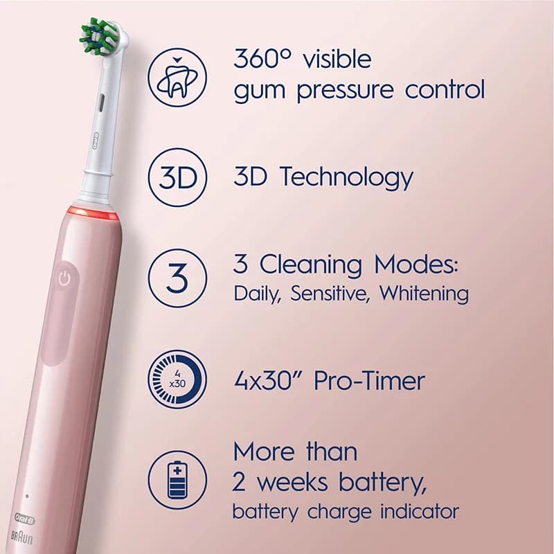 مسواک برقی اورال بی مدل Pro3 3000 — تصویر ۷