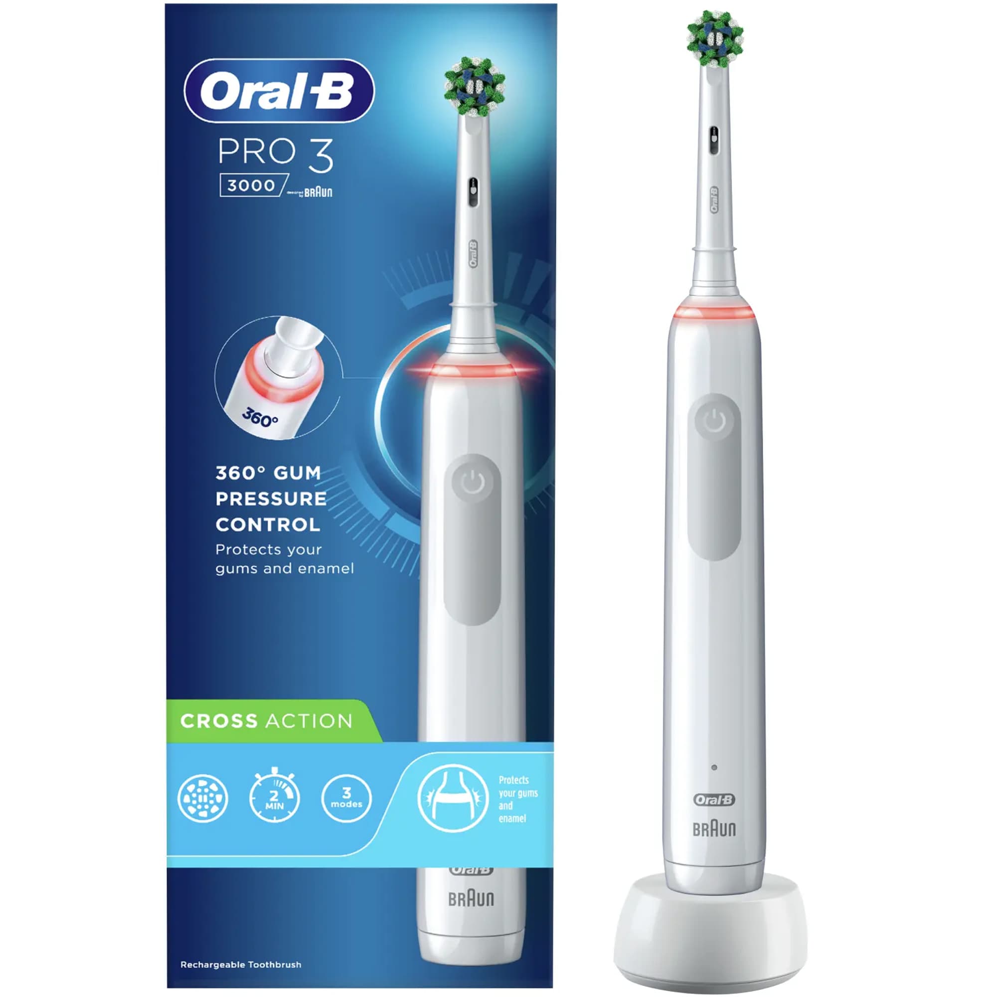 مسواک برقی اورال بی مدل Pro3 3000 — تصویر ۲