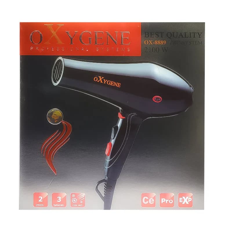 سشوار حرفه ای اکسیژن 2100 w مدل ox-8889 — تصویر ۳