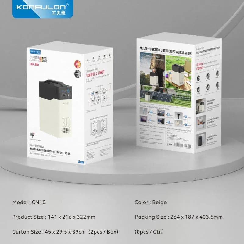 پاور استیشن ۳۱۴۰۰۰ میلی آمپر کانفلون 300 واتی مدل CN10 — تصویر ۳