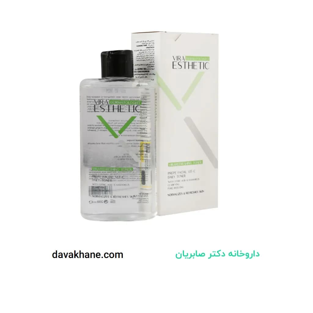 تونر پاک کننده پوست صورت ویرا استتیک 200 میلی لیتری — تصویر ۳