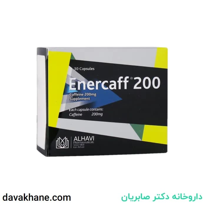 کپسول کافئین انرکاف 200 میلی گرم الحاوی 30 عددی