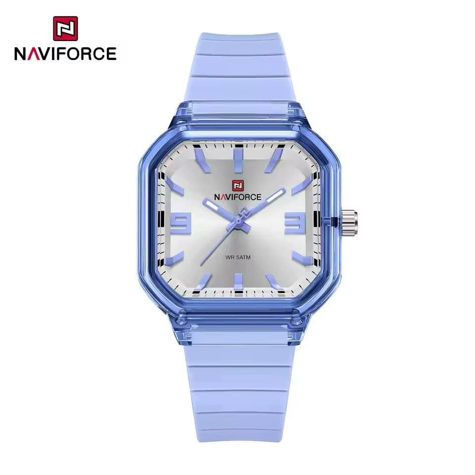 ساعت زنانه اورجینال مارک نیوی فورس NAVIFORCE مدل NF6108 بند سیلیکونی کیفیت عالی موتور ژاپن کد 1925104