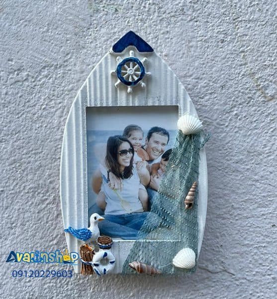 قاب عکس قایق چوبی رومیزی