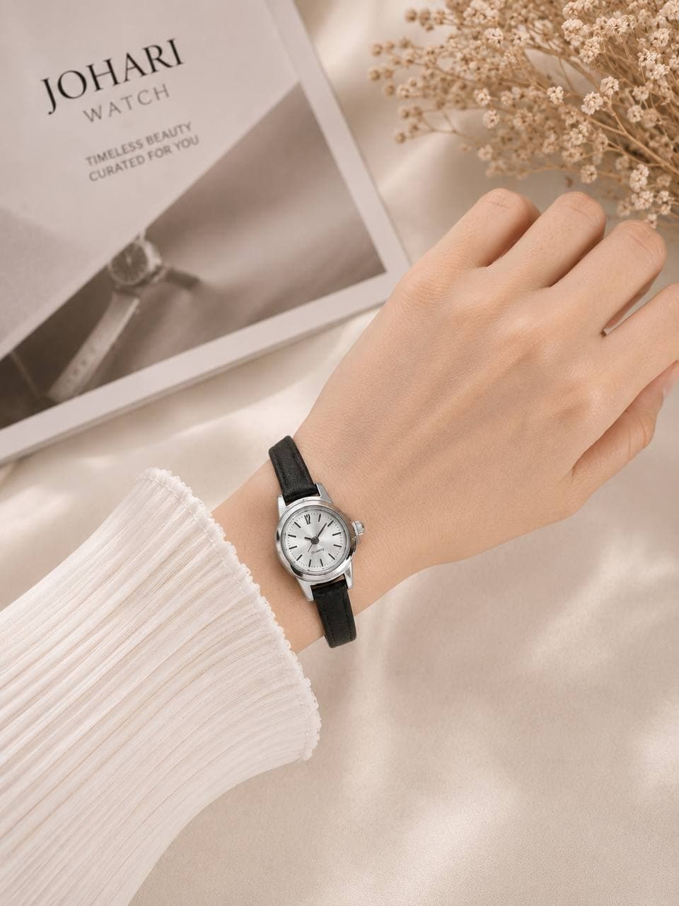 ساعت زنانه مینیمال بند چرمی کیفیت عالی در رنگ بندی متنوع کد 1925088 — تصویر ۵