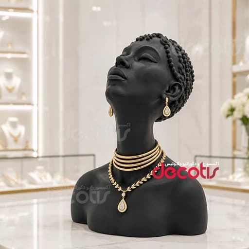 مانکن طلا ویترینی نیم تنه آفریقایی