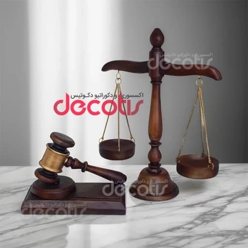 دکوری چکش و ترازو عدالت 2 عددی — تصویر ۴
