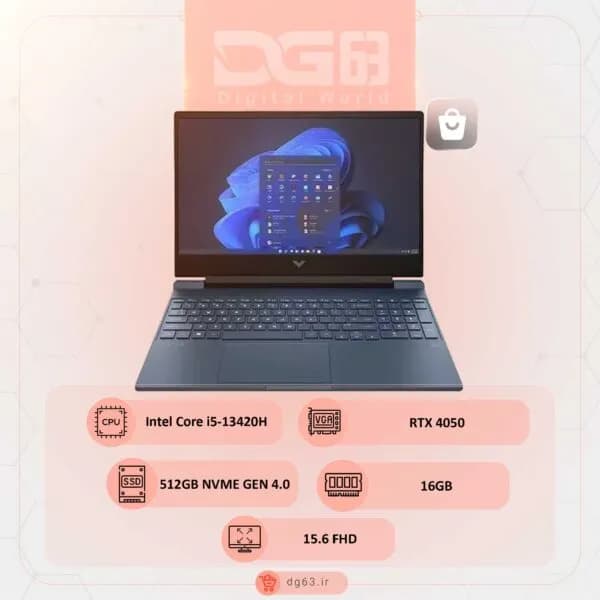 قیمت و خرید لپ تاپ اچ پی HP Victus 15‑FA2082WM / i5-13420H / 16GB / 512GB / RTX 4050