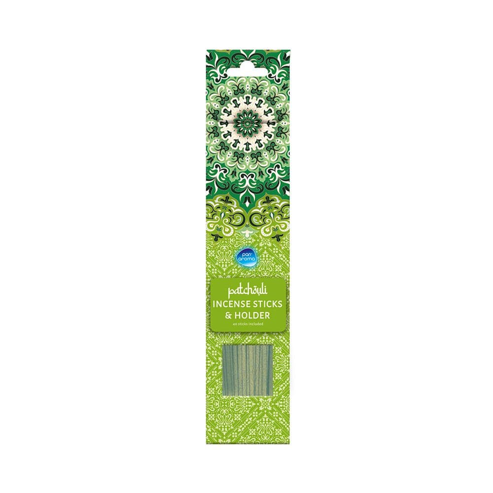 عود خوشبو کننده هوا پن آروما Pan Aroma با رایحه Patchouli بسته 40 عددی به همراه جاعودی