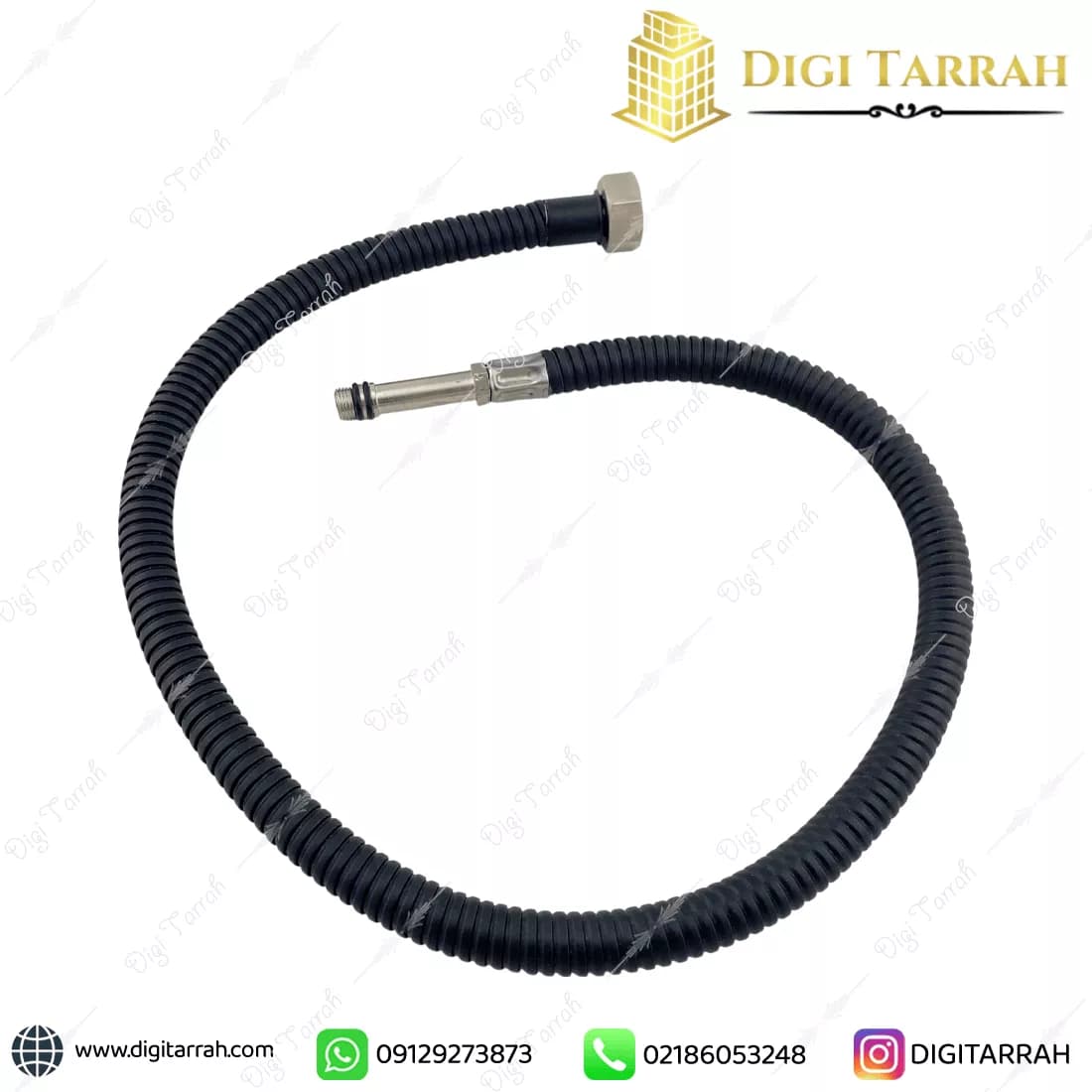شلنگ پیسوار مشکی روشویی یک سر مهره یک سر M10