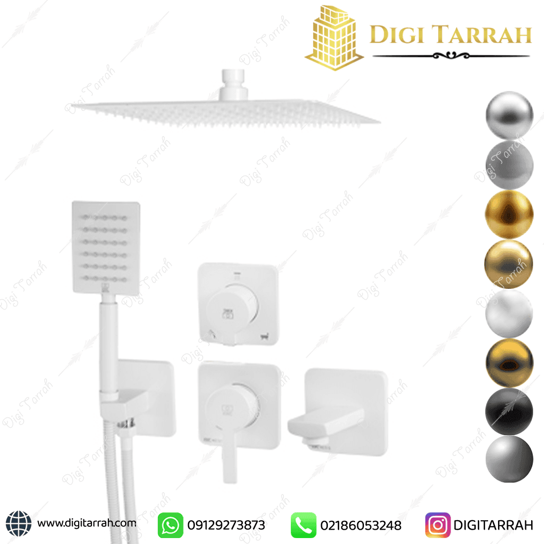شیر دوش توکار kwc مدل متیس تیپ 4 — تصویر ۴