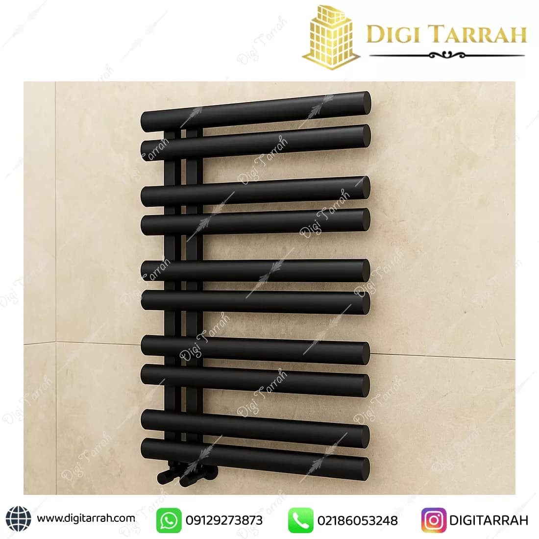رادیاتور حوله خشک کن برای حمام — تصویر ۶