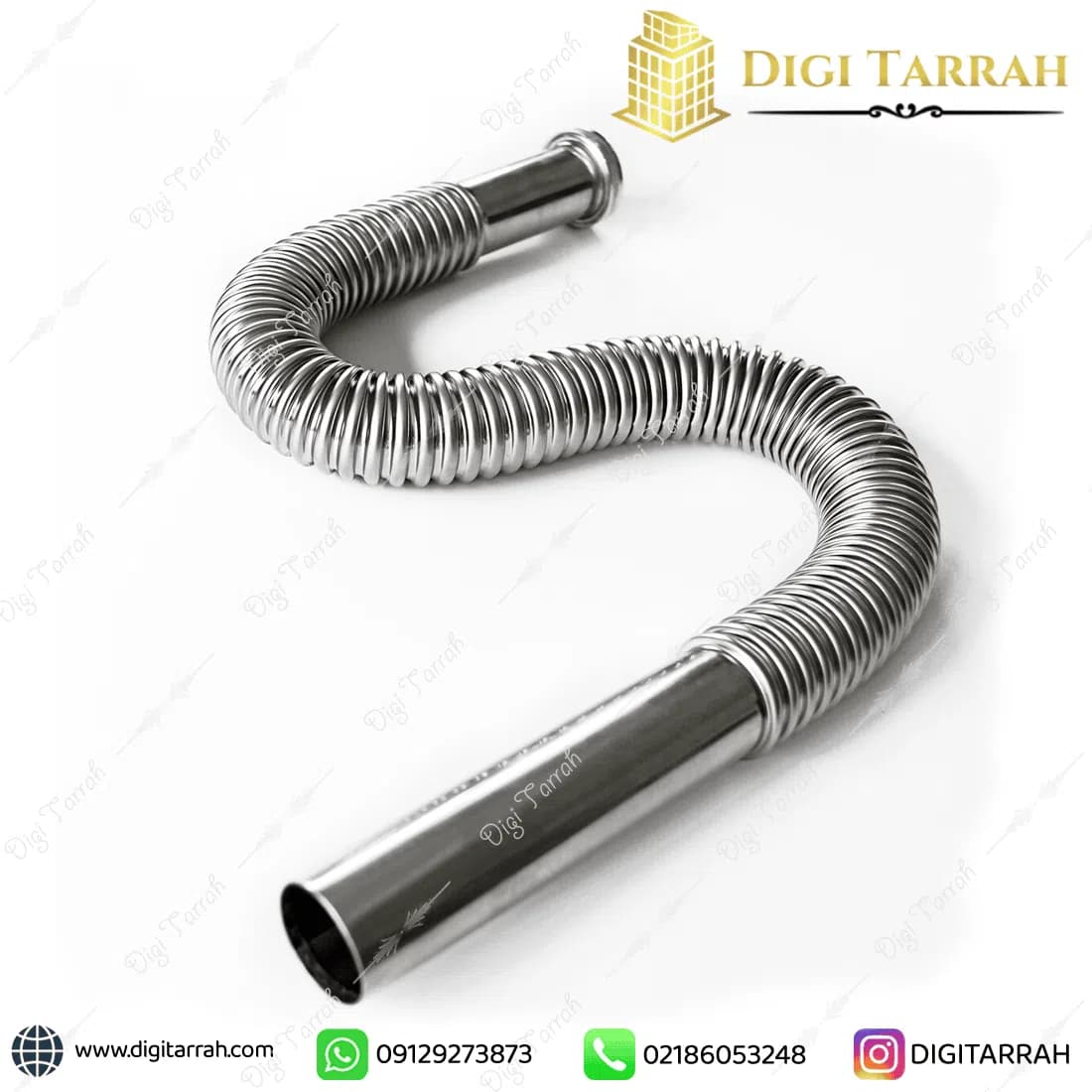 لوله روشویی خرطومی فاضلاب استیل براق Enzo — تصویر ۱۰