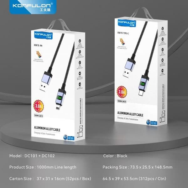 کابل شارژر تایپ سی مدل DC102