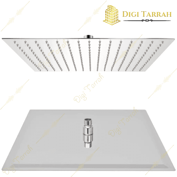 سردوش چهارگوش استیل ۴۰ سانتی متر — تصویر ۲