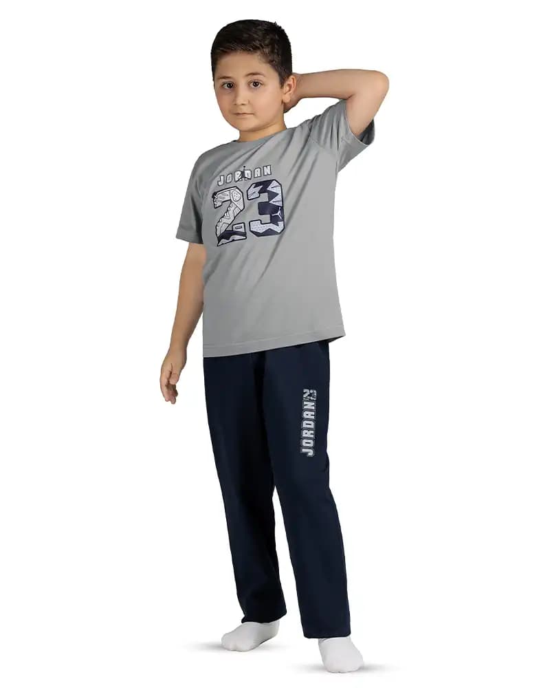 ست لباس راحتی پسرانه نیم آستین طرح jumper سیلکا — تصویر ۲
